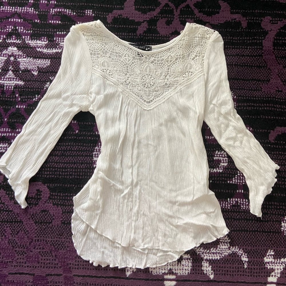 White Boho Blouse
